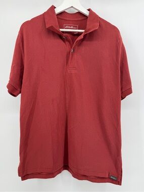 Eddie Bauer Brick‎ Red Short-Sleeve Polo